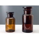 Set of two amber glass medicine bottles—second half of the 20th century