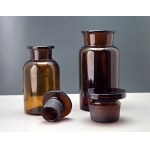 Set of two amber glass medicine bottles—second half of the 20th century