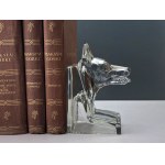 Crystal bookend in the shape of a dog