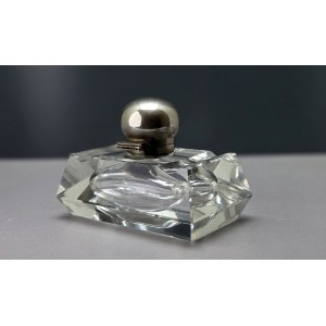 ART DECO - Large crystal desk inkwell from the 1930s