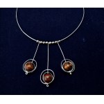 Modernist silver choker necklace—1960s