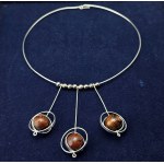 Modernist silver choker necklace—1960s