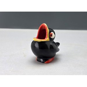 Art Deco - Porcelain toothpick holder in the shape of a bird - Czechoslovakia - 1930s