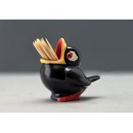 Art Deco - Porcelain toothpick holder in the shape of a bird - Czechoslovakia - 1930s