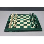 Collectible, handcrafted malachite chess set - first half of the 20th century
