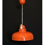 Designer orange pendant lamp by S. Indra - 1970s vintage.