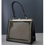 Vintage - Dark green patent leather handbag - 1960s