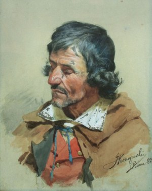 Jan Konopacki, Portret mężczyzny, Rzym, 1883 r.