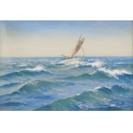 Soter Małachowski Jaxa, Łódź on a Rough Sea, 1940