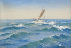 Soter Jaxa-Małachowski, Łódź na wzburzonym morzu, 1940 r.
