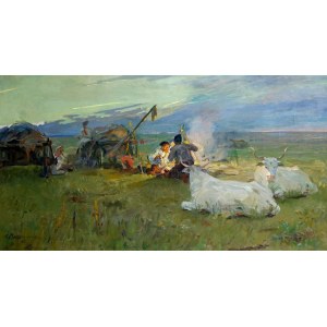 Yuri Georgy Vasilyevich Kiyantchenko, By the Campfire, 1943.