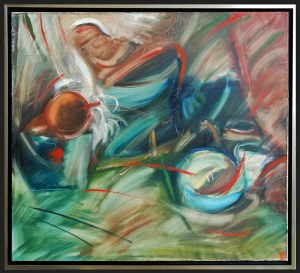 Andrzej Śledziewski, Martwa Natura z Niebieskim Talerzem, 1986 r.