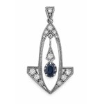 Pendant with diamonds and a sapphire, early 20th century