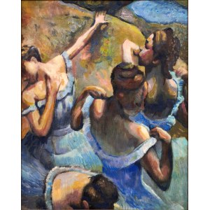 Jacek Schmidt, Blue dancers (wg Degas), 2016
