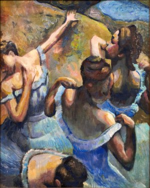 Jacek Schmidt, Blue dancers (wg Degas), 2016