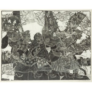 Stefan Suberlak (1928 Piotrowice Śląskie – 1994), „Auf dem Jahrmarkt 4“, 1964