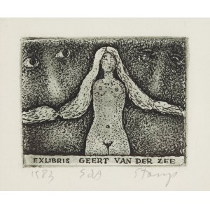 Stasys Eidrigevicius (né en 1949 à Mediniskiai, en Lituanie), Ex libris de Geert van der Zee, 1983