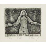Stasys Eidrigevicius (b. 1949, Mediniskiai, Lithuania), Ex libris by Geert van der Zee, 1983