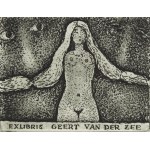 Stasys Eidrigevicius (b. 1949, Mediniskiai, Lithuania), Ex libris by Geert van der Zee, 1983