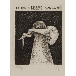 Stasys Eidrigevicius (born 1949, Mediniskiai, Lithuania), Exlibris by Friso Fjodor Van Der Zee