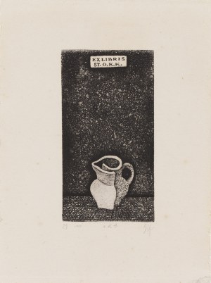 Stasys Eidrigevicius (ur. 1949, Mediniszki na Litwie), Exlibris ST. O. K. K., 1980