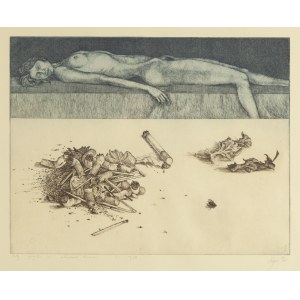 Leszek Rózga (1924 Zgierz - 2015 Łódź), Pety i ogryzki, 1972