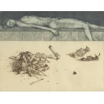 Leszek Rózga (1924, Zgierz – 2015, Łódź), "Cigarette Butts and Apple Cores," 1972
