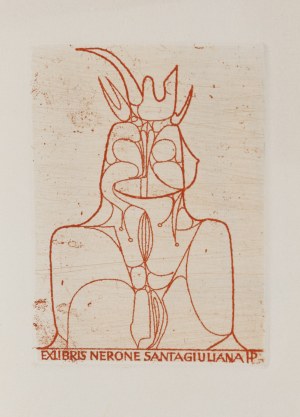 Henryk Płóciennik (1933 Łódź - 2020 ), Ex libris Nerone santa Giuliana