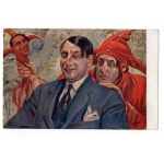 [ĆMIELÓW] Poland - Leon Wyrwicz (1855, Kraków – Kraków, 1951) - Autograph on a Postcard & Advertisement for Ćmielów Porcelain (Actor, Wodzinowski, Cabaret, Monologists, Polish Radio, Nowości Theater in Kraków, Powszechny Theater in Kraków)
