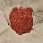 [A CARICATURE OF NAPOLEON?] Luiza of Hohenzollern, née Radziwiłł (?) (1770, Berlin – Berlin, 1836) – ca. 1815 - Drawing on an Envelope, Royal Secret Chancellery of the Minister of Justice (Prussia, Napoleonic Period, Poznań, Sphragistics, Seal, Caricature