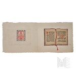 [RESCUING JEWS — ALEKSANDER ŁADOŚ 1891 Lviv — 1963 Warsaw] Samuel Tyszkiewicz (1889, Warsaw — 1954, Castel d’Aiano), New Year’s Card for Aleksander Ładoś, Florence, December 24, 1949 (Diplomacy, Polish Parliamentarism, the Ładoś Group, Ładoś’s Passports)