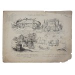[THE PROTOTYPE OF THE POLISH COMIC BOOK] Cyprian Kamil Norwid (1821, Laskowo-Głuchy – 1883, Paris), Artur Bartels (1818, Vilnius – 1885, Kraków), ““The Particular Tastes of the Łapigrosz Family” from: Łapigrosz, Sketches of Everyday Life, Lithograph (The 