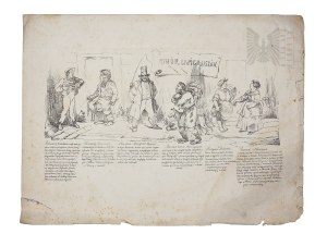 [PROTOTYP POLSKIEGO KOMIKSU] Cyprian Kamil Norwid (1821-1883), Artur Bartels, (1818 Wilno -Kraków 1885),