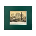 Napoleon ORDA (1807 Worocewicze - Warszawa 1883) - Grafika Karta z Albumu Widoków Księstwa Poznańskiego i Prus Zachodnich: Winna Góra (Winnagóra), Kościół pw. św. Michała Archanioła, Romantyzm, Dawna Polska, Generał Henryk Dąbrowski