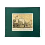 Napoleon ORDA (1807 Worocewicze - Warszawa 1883) - Grafika Karta z Albumu Widoków Księstwa Poznańskiego i Prus Zachodnich: Gniezno, Kościół Franciszkanów pw. Kościół Wniebowzięcia NMP i św. Antoniego, Romantyzm, Dawna Polska