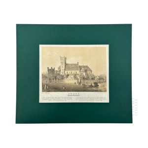 Napoleon ORDA (1807, Vorochevichi – Warsaw, 1883) – Print: A Card from the Album of Views of the Duchy of Poznań and West Prussia: Środa, Castle; Romanticism; Old Poland