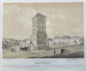 Napoleon ORDA (1807 Worocewicze - Warszawa 1883) - Grafika Karta z Albumu Widoków Księstwa Poznańskiego i Prus Zachodnich: Inowrocław, Wieża Ratuszowa, Romantyzm, Dawna Polska