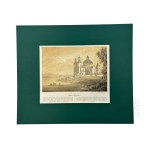Napoleon ORDA (1807 Worocewicze - Warszawa 1883) - Grafika Karta z Albumu Widoków Księstwa Poznańskiego i Prus Zachodnich: Trzemeszno, Bazylika Wniebowzięcia NMP, Romantyzm, Dawna Polska, Kanonicy Regularni św. Augustyna