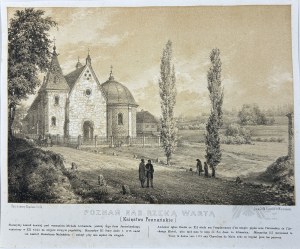 Napoleon ORDA (1807 Worocewicze - Warszawa 1883) - Grafika Karta z Albumu Widoków Księstwa Poznańskiego i Prus Zachodnich: Poznań, Kościół św. Jana Jerozolimskiego za Murami