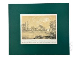 Napoleon ORDA (1807 Worocewicze - Warszawa 1883) - Grafika Karta z Albumu Widoków Księstwa Poznańskiego i Prus Zachodnich: Rogoźno nad Rzeką WełnąRomantyzm, Dawna Polska