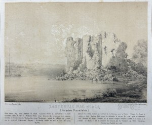 Napoleon ORDA (1807 Worocewicze - Warszawa 1883) - Grafika Karta z Albumu Widoków Księstwa Poznańskiego i Prus Zachodnich: Złotoryja nad Wisłą, Zamek Romantyzm, Dawna Polska