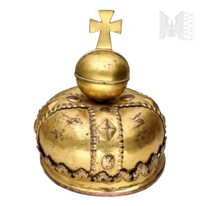 18./19. Jahrhundert – Vergoldete Metallkrone für eine Heiligenfigur (?) – (Sakrale, liturgische und kirchliche Kunst)