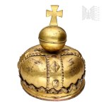 18th/19th century - Gilded Metal Crown for a Statue of a Saint (?) - (Sacred, Liturgical, and Ecclesiastical Art)