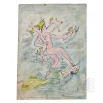 [EROTIC] Maja Berezowska (1883 Baranovichi – Warsaw 1978) – Poland – 1966 – Aphrodite’s Dressing Table, Mixed Media (Warsaw, Woman, Senses, Frivolity)
