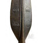 Stanisław Michalik (1941-2001) - Polska - 1996 r. - Włócznia Jaćwingów, Nagroda Wojewody Suwalskiego, III Międzynarodowe Targi Kowieńskie, Figura z Brązu (Rzeżba, Sztuka Współczesna)