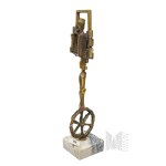 [KIELCE] Sławomir Micek (1956, Dębica) – Poland – 20th/21st century – Statuette – Abstract Figure (Abstraction, Symbol, Movement, Łódź, Staszów, Bystra, Widzew-Łódź)