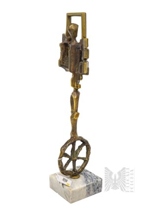 [KIELCE] Sławomir Micek (1956 Dębica ) - Polska - XX/XXI wiek - Statuetka - Figura Abstrakcyjna (Abstrakcja, Symbol, Ruch, Łódź, Staszów, Bystra, Widzew-Łódź)