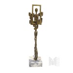[KIELCE] Sławomir Micek (1956, Dębica) – Poland – 20th/21st century – Statuette – Abstract Figure (Abstraction, Symbol, Movement, Łódź, Staszów, Bystra, Widzew-Łódź)