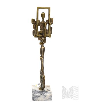 [KIELCE] Sławomir Micek (1956 Dębica ) - Polska - XX/XXI wiek - Statuetka - Figura Abstrakcyjna (Abstrakcja, Symbol, Ruch, Łódź, Staszów, Bystra, Widzew-Łódź)