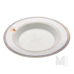 [COATS OF ARMS] - Biedermeier - 1837–1844 - Porcelain Plate - Polish Stadnicki Coat of Arms - Schumann Moabit - Berlin (Heraldry, Stadnicki Coat of Arms, Coats of Arms of Topór, Niesobia, Starykoń, Trąby)